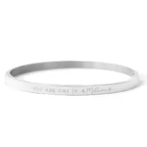 Armband 'I love you to the moon and back' of 'you are one in a million' in zilver of goud Zilver 'You are one in a million'