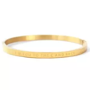 Armband 'I love you to the moon and back' of 'you are one in a million' in zilver of goud Goud 'I love you to the moon and back'