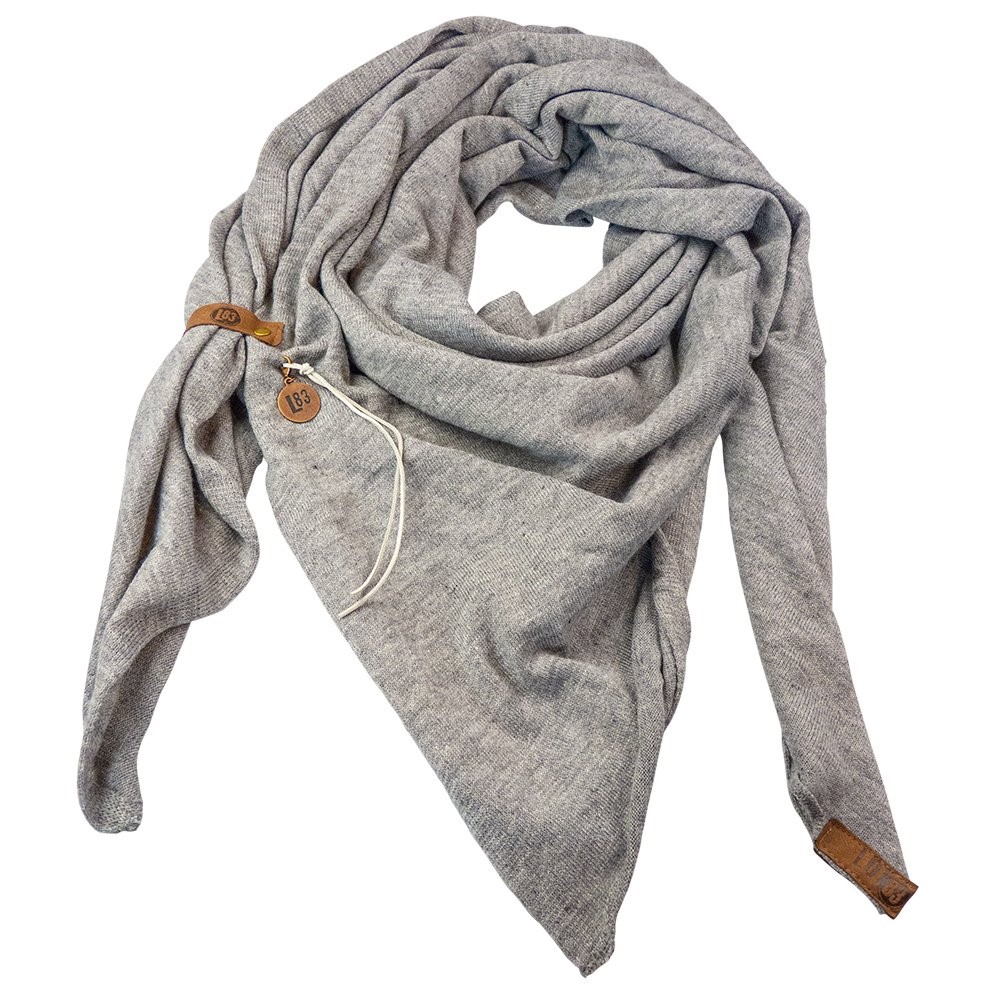 Heerlijke omslagdoek (sjaal) van dunne zachte stof in prachtige kleuren Grijs