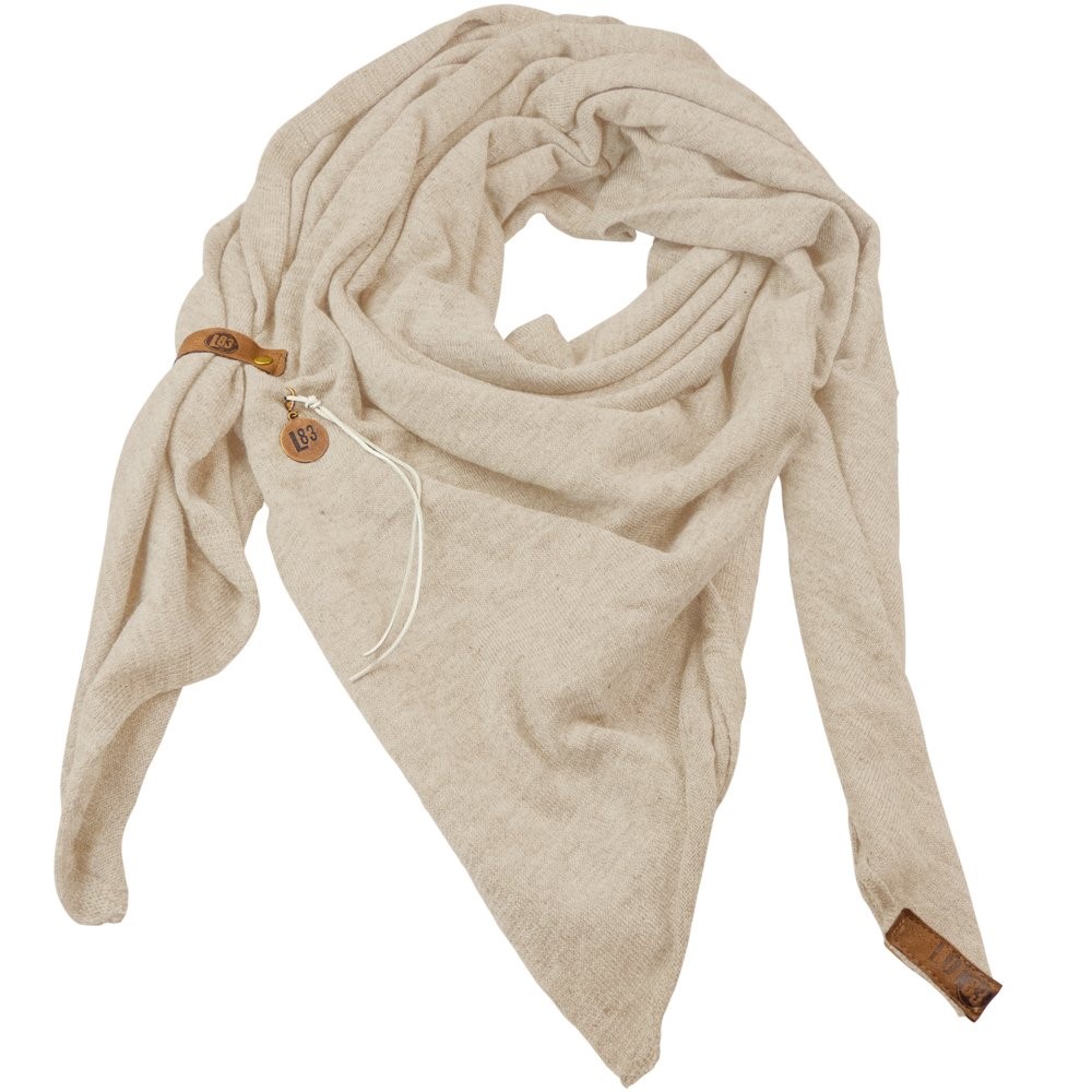 Heerlijke omslagdoek (sjaal) van dunne zachte stof in prachtige kleuren Tijdelijk uitverkocht - Naturel